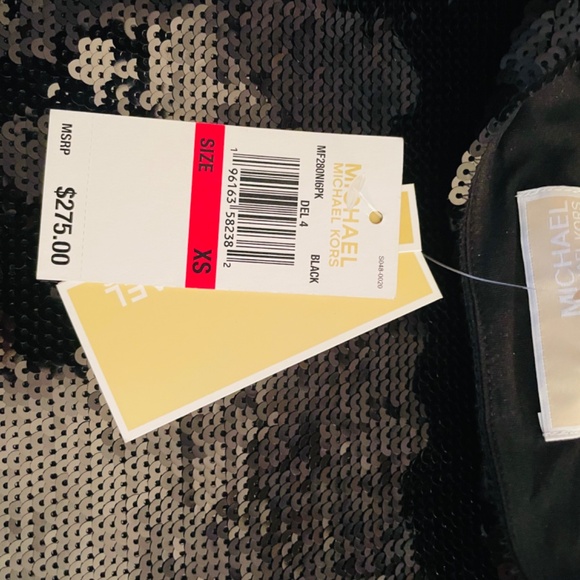 NWT Michael Kors black sequin cocktail dress - Picture 4 of 7